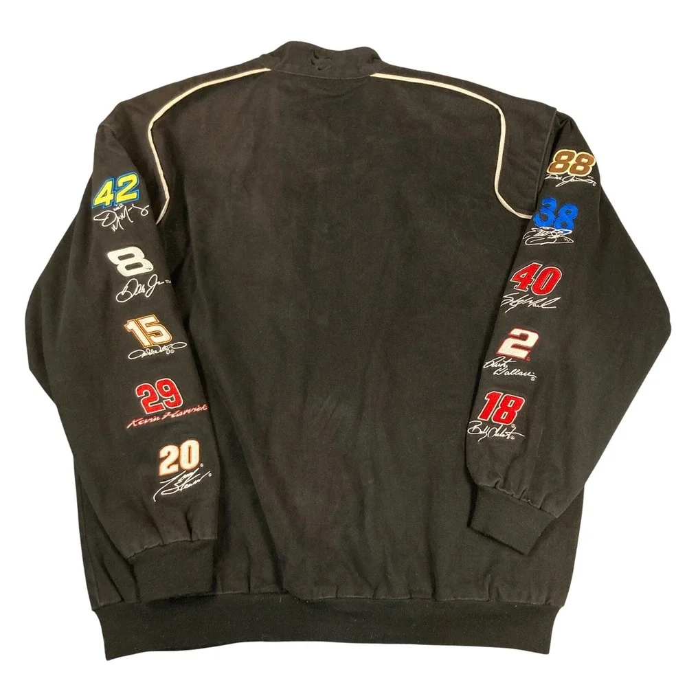 Chase Authentics NASCAR Stars of Today Racing Jacket XL Black Cotton‎ Twill Snap